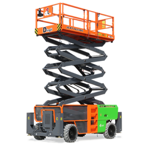 Xe nâng người cắt kéo 18m làm việc